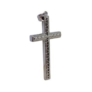 Handmade Luxury White Gold Sterling Silver Cross Pendant - Latest Fashion,